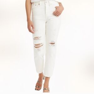Levi’s Wedgie Distressed Straight Jean Off-white Size 26